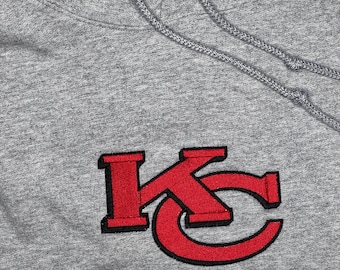 Kansas City Chiefs Embroidered Sweatshirt Chiefs Football Gear Kansas City Apparel Chiefs Fan Hoodie KC Sweatshirt