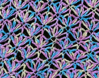 Flower power deken gehaakt patroon