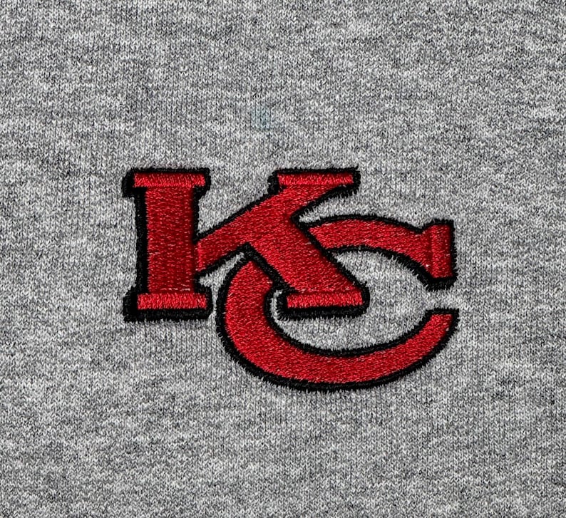 Kansas City Chiefs Embroidered Sweatshirt Chiefs Football Gear Kansas City Apparel Chiefs Fan Hoodie KC Sweatshirt