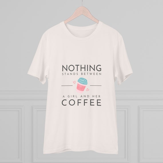 Women Coffee Short Sleeve Summer T-shirt Organic Tshirt Sustainable Spring Clothing Tee