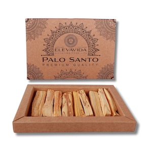 ELEVEVIDA® Madera para fumar Palo Santo de Perú, 90 g (9-11 varillas) aromática, fragante, recolectada de forma sostenible - Bursera Graveoles - madera sagrada