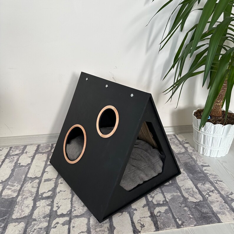 Modern Wooden Cat and Dog House Cat Pillowcat Bedcat Etsy