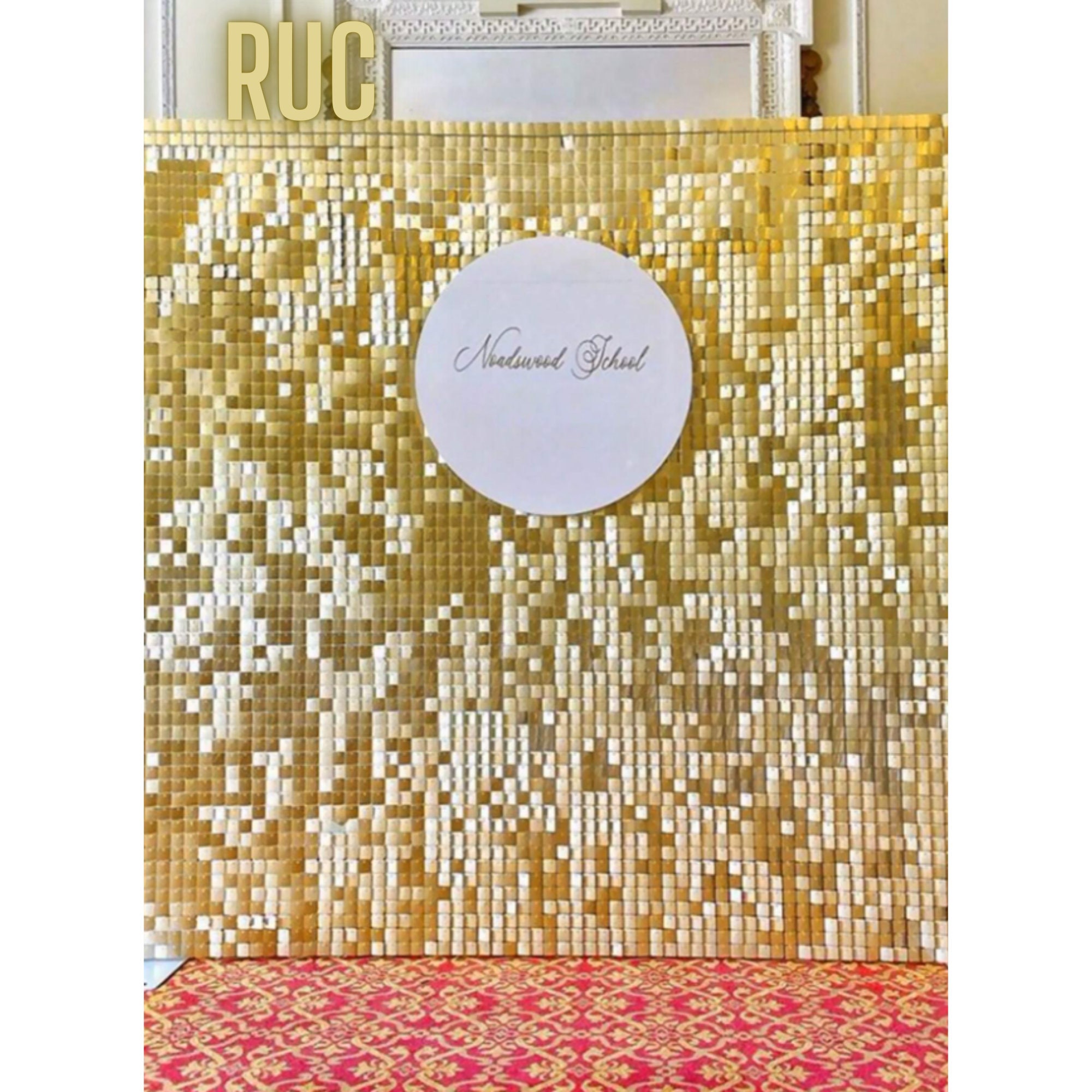 Gold Party Backdrop Foil Fringe Tinsel Curtain, Birthday Party Wedding ...