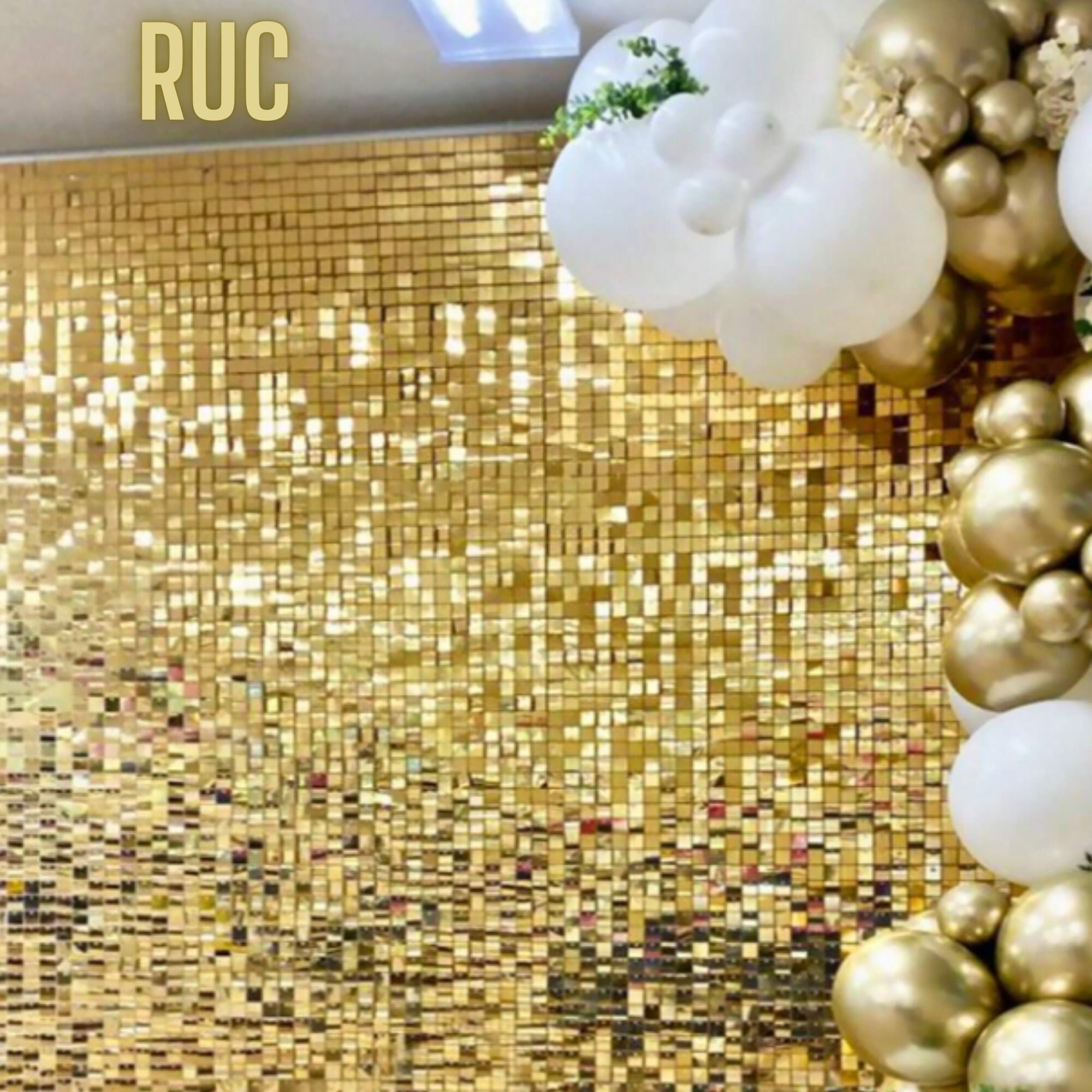 Gold Party Backdrop Foil Fringe Tinsel Curtain, Birthday Party Wedding ...