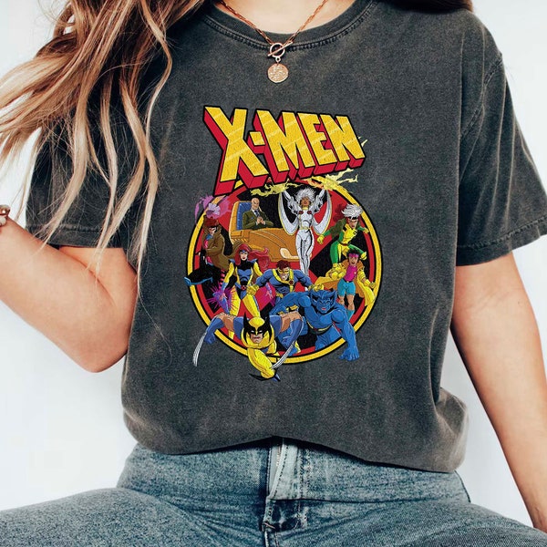 Marvel X-Men Animated Series Retro 90s T-Shirt, Marvel Comics Party Gift 2024 Tee, MCU Fan Tee, Marvel Disneyland Matching Family Shirts