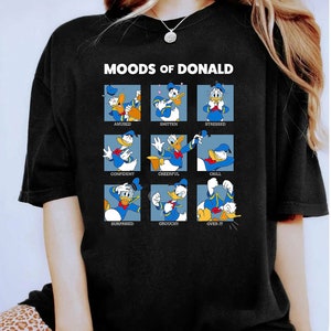 Disney Donald Duck Moods Graphic T-Shirt, Moods Of Donald Shirt, Disneyland Matching Tee Trip Gift Unisex Adult T-shirt Kid T-shirt