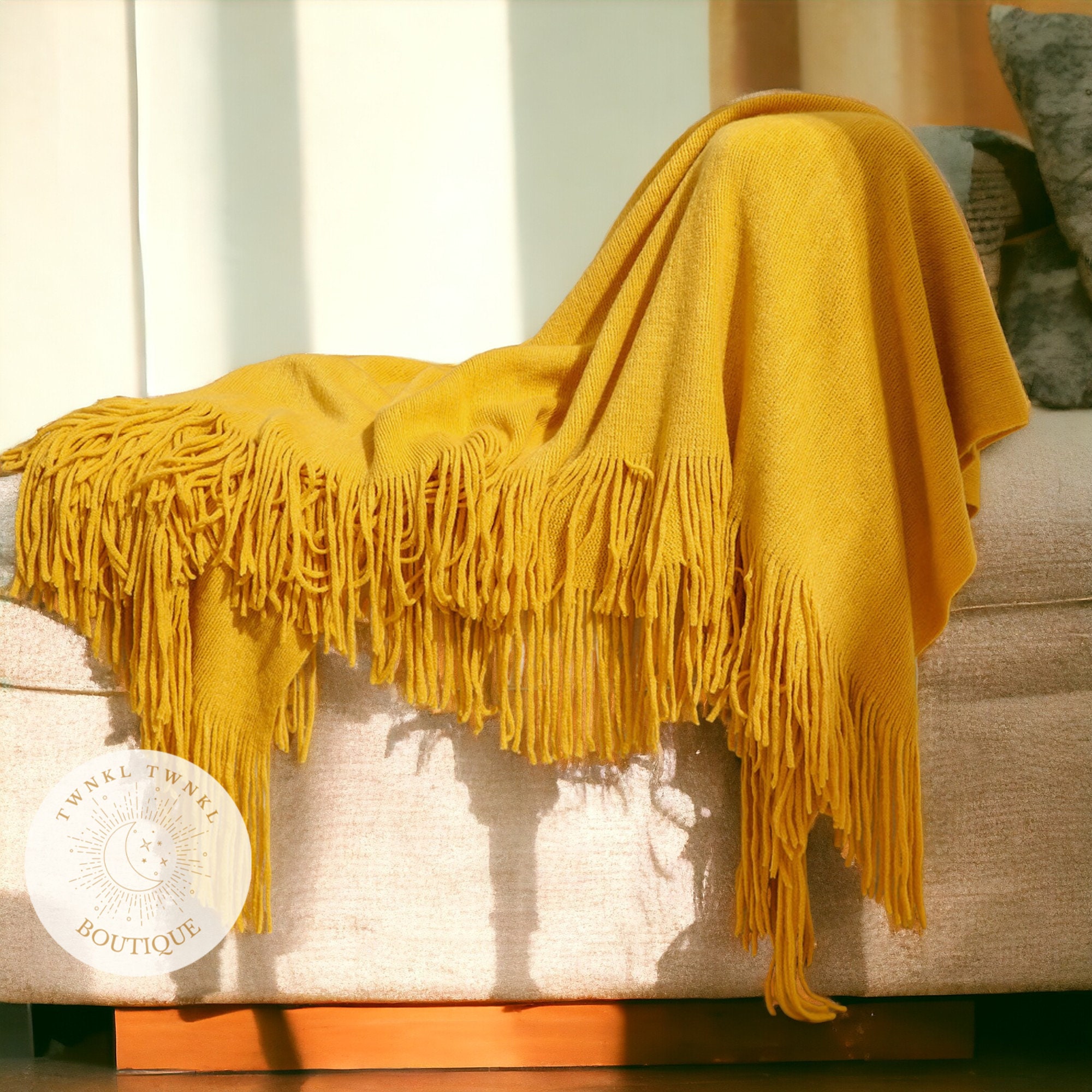Mustard Yellow Throw Blanket Etsy Singapore