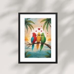 Drei kleine Vögel Wandkunst - Reggae inspiriertes Wohndekor