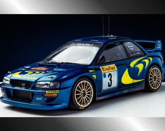 Subaru Impreza WRC 1998 Monte Carlo McRae Replika-Projektdesign Vektordatei für Aufkleber