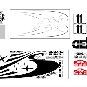 Subaru Impreza WRC 2000 -2007 Replica Project Design Vector File for ...