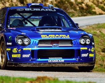 Subaru Impreza WRC 2000-2007 Replika-Projektdesign-Vektordatei zum Ausschneiden von Aufklebern