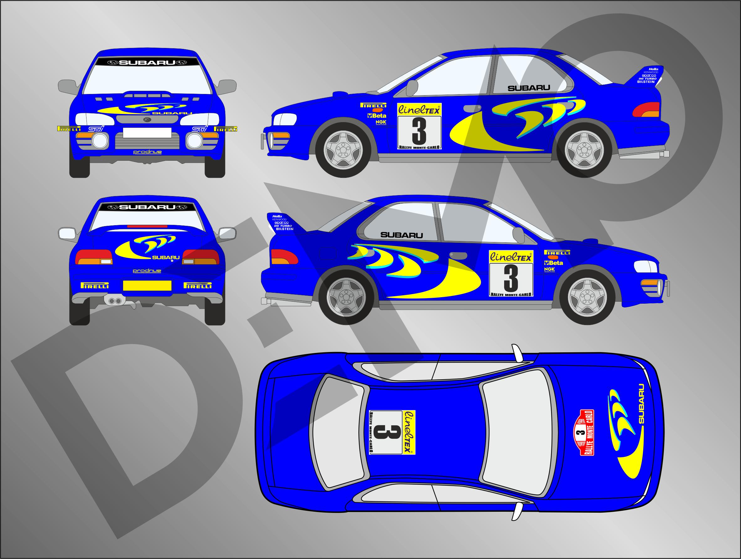 Subaru Impreza WRC 1998 Monte Carlo Mcrae Replica Project Design