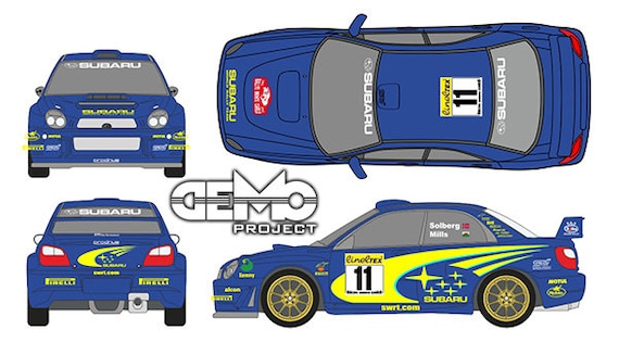 Subaru Impreza WRC 2000 -2007 Replica Project Design Vector File