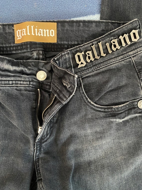 Authentic Rare Vintage John Galliano Jeans Y2K Lo… - image 9