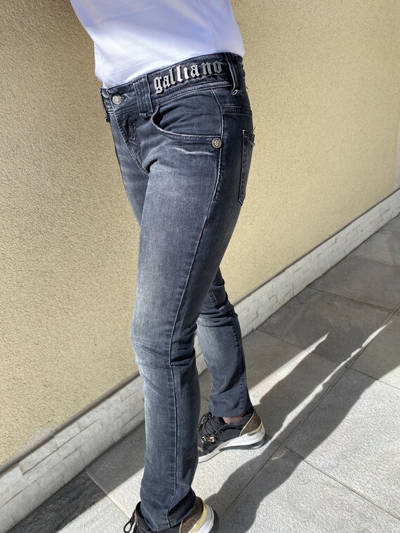 Authentic Rare Vintage John Galliano Jeans Y2K Lo… - image 7