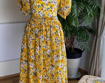 Vintage Hasegg Blumendirndl: Österreichische Puffärmel, XS