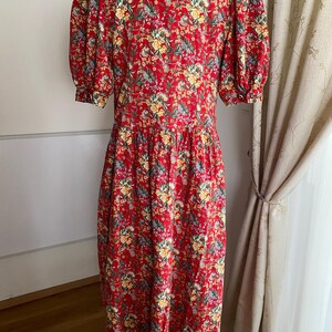 Vintage Blumenkleid: 80er Jahre Landhaus Folklore Salzburger Dirndl Bild 3