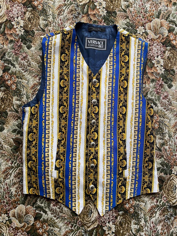 Rare Vintage 90s Gianni Versace Classic V2 Men's Waistcoat Medusa