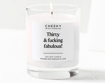 Thirty and Fabulous Gift | Birthday Gift for Her | 30 and Fucking Fabulous Gift Idea for a Friend