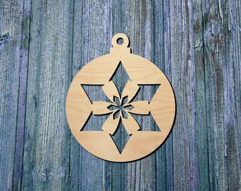 Cryo Element Ornament | Wood decor | Genshin Impact Inspired | Fan Made