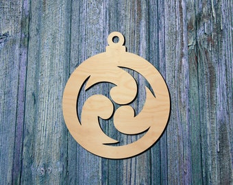 Electro Element Ornament | Wood decor | Genshin Impact Inspired | Fan Made