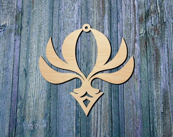 Anemo Element Ornament | Wood decor | Genshin Impact Inspired | Fan Made