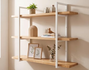 LOFT WALL SHELF, Drievoudige plank, grenen, boekenplank, vintage, industrieel, boekenkast, hangplank, voor de keuken, voor de woonkamer