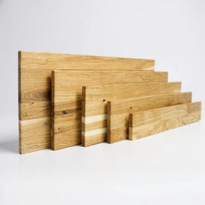 Alféizar de ventana de roble para interior, hecho a mano, de madera natural de 18 mm, aceitado, tablero de estante a medida, perfecto para interiores con estilo.