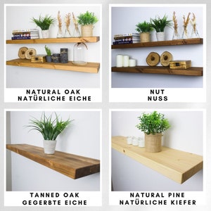 LOFT WALL SHELF, double étagère vintage, rustique,fait main, étagère murale, bibliothèque, étagère suspendue, pour la cuisine, pour le salon, pour livres image 3