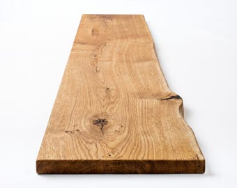Appuis de fenêtre intérieur en chêne massif, fabriqué à la main, 26 mm. Étagère sur mesure idéale pour les intérieurs élégants. Bois naturel brut poli.