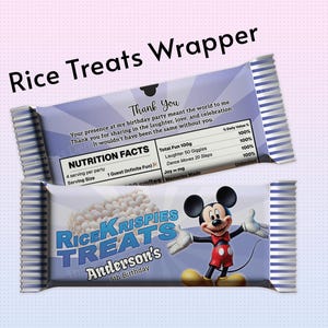 Mickey Mouse Birthday Rice Krispy Treats Template for Minnie & Mickey Mouse Birthday Favors 0006