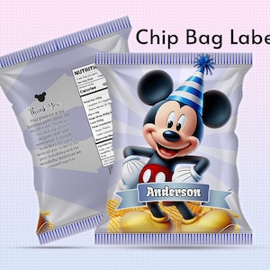 Mickey Mouse Chip Bag, Mickey Mouse Chip Bag Template for Minnie & Mickey Mouse Birthday Favors 0007