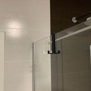Langer Doppelhaken für Duschwand, Duschkabine, Glastrennwände und Glasscheiben, Duschhaken, nachhaltiges Badezimmer Zubehör Bild 3
