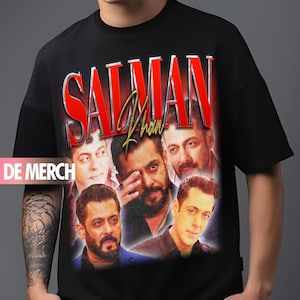 SALMAN KHAN TEES / Salman Khan Vintage Shirt / Salman Khan 90s Tshirt / Salman Khan Tribute Merch / Salman Khan Retro Fan / Salman Khan Gift