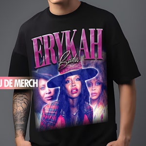 ERYKAH BADU TEES / Erykah Badu Vintage Shirt / Erykah Badu 90s Tshirt / Erykah Badu Tribute Merch / Erykah Badu Retro Tee / Erykah Badu Fans