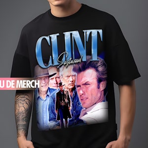 CLINT EASTWOOD TEES / Clint Eastwood Vintage Shirt / Clint Eastwood 90s Tshirt / Clint Eastwood Tribute Fan Merch / Clint Eastwood Retro Tee