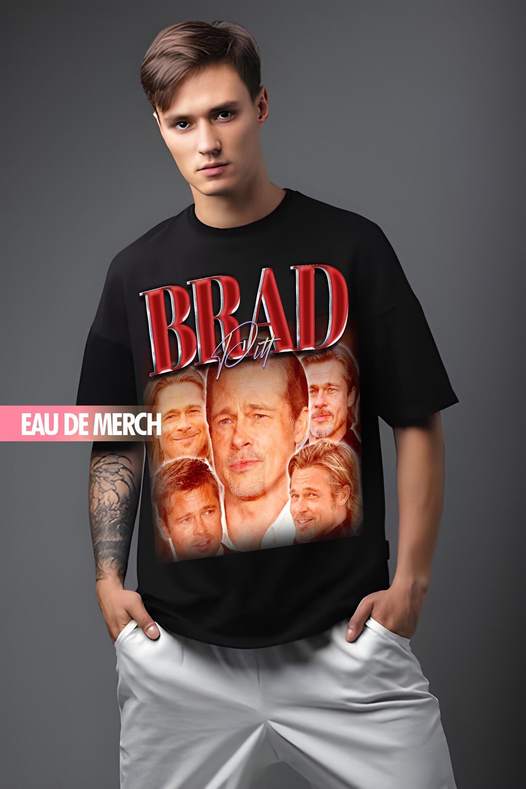 CAMISETAS DE BRAD PITT Camiseta vintage de Brad Pitt Camiseta