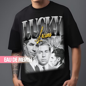 LUCKY LUCIANO SHIRT / Lucky Luciano Vintage T-Shirts / Lucky Luciano 90er Jahre Tshirt / Lucky Luciano Merch / Lucky Luciano Geschenke / Lucky Luciano Fans