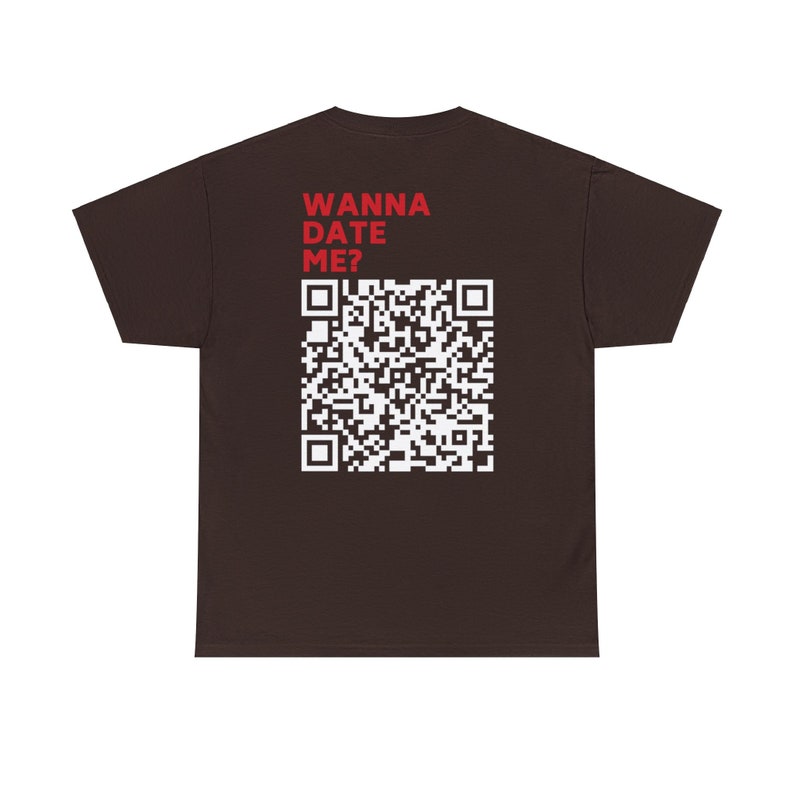 Wanna Date Me QR-Code Shirt zdjęcie 4