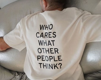 Chemise Who Cares What Other People - Cadeaux pour garçons, cadeaux pour amis, cadeau pour filles, chemise coeur, cadeau femme, chemise Pinterest