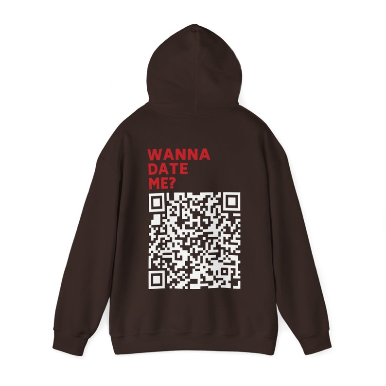 Wanna Date Me QR-Code Kapuzenpullover zdjęcie 5