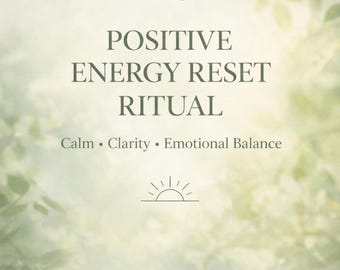 Positivity Reset Ritual | Daily Energy Cleanse | Mood Lift & Mindset Reset | Instant Download