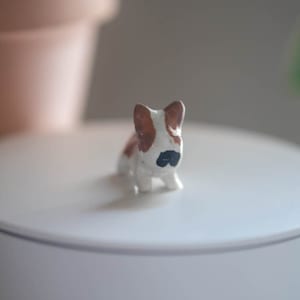 Handmade Clay Frenchie Dog Sculpture