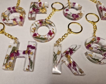 Custom Resin Flower Keyring | Personalised Keyring | Gifts for Her | Handmade Gift | Mothers Day Gift | Presses Flower Keyring | Resin Gift