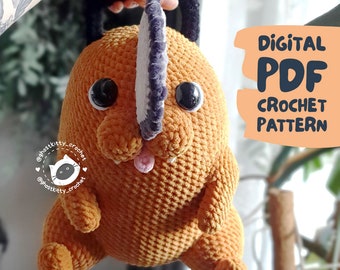 Chainsaw Devil Puppy - Crochet Pattern DIGITAL PDF - Amigurumi Tutorial