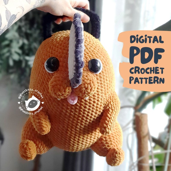 Chainsaw Devil Puppy - Crochet Pattern DIGITAL PDF - Amigurumi Tutorial