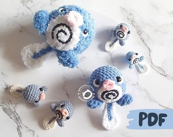 NO-SEW Swirly Tadpole Monster - Crochet Pattern Digital PDF - Amigurumi Tutorial