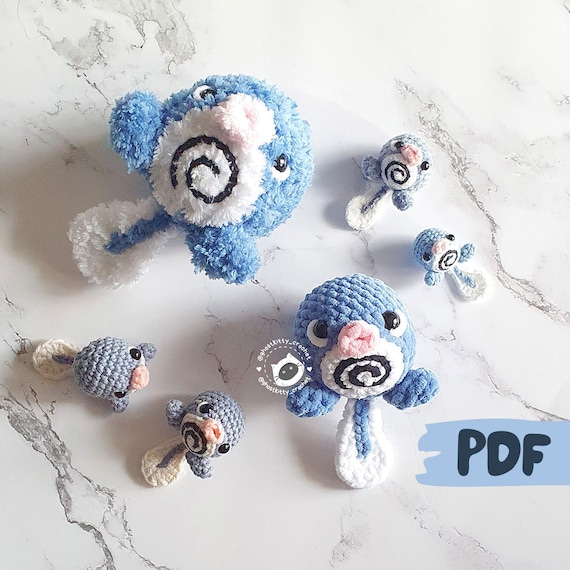 NO-SEW Swirly Tadpole Monster - Crochet Pattern Digital PDF - Amigurumi Tutorial