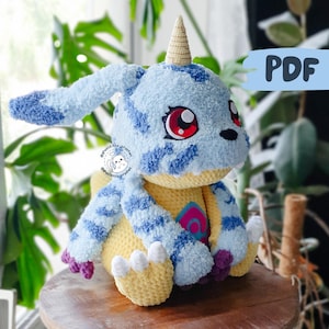 Friendly Horn Monster - Crochet Pattern DIGITAL PDF - Amigurumi Tutorial