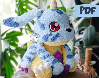 Friendly Horn Monster - Crochet Pattern DIGITAL PDF - Amigurumi Tutorial